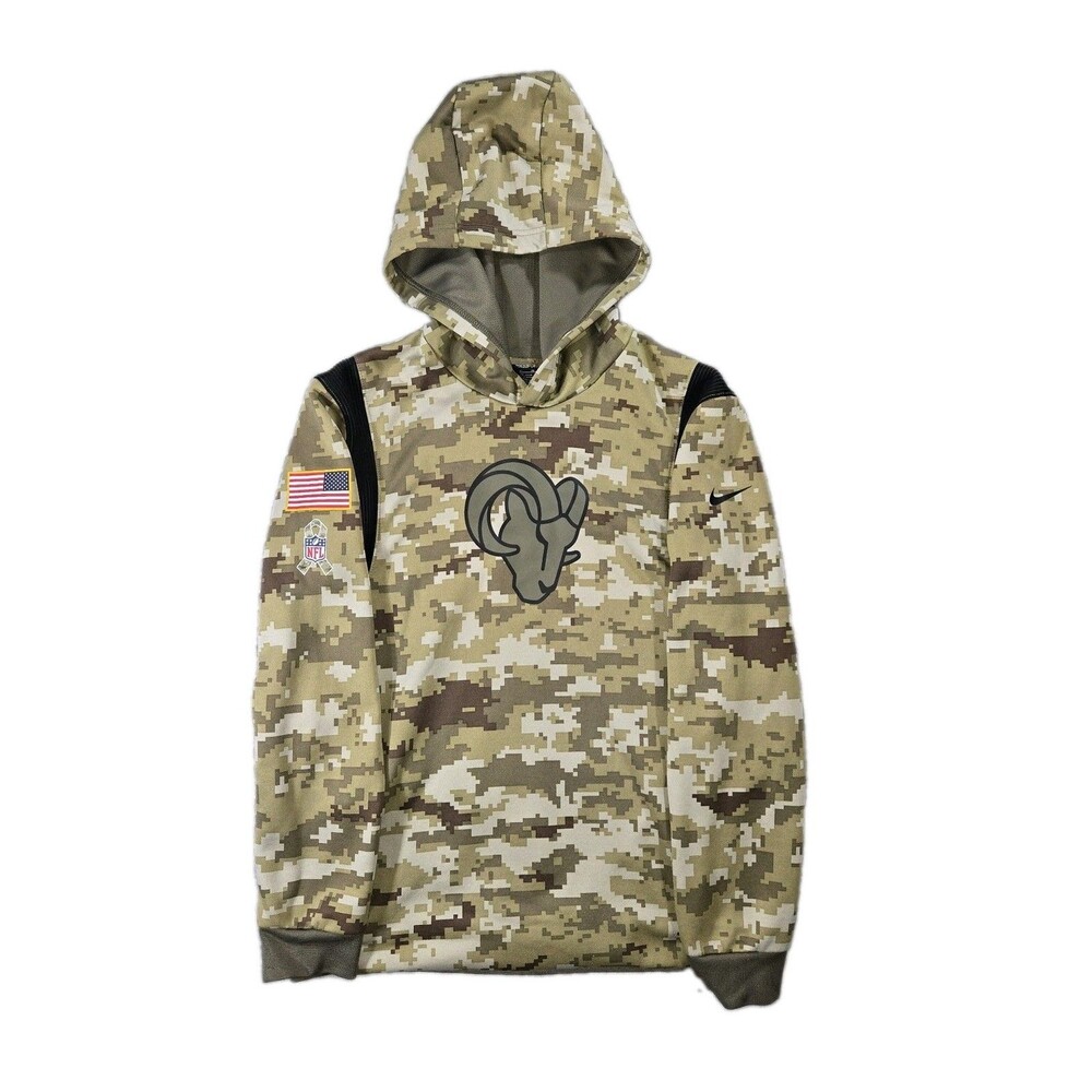 Nike DriFit La Rams On Field Apparel Salute To Service Hoodie XL Boys Big Kids